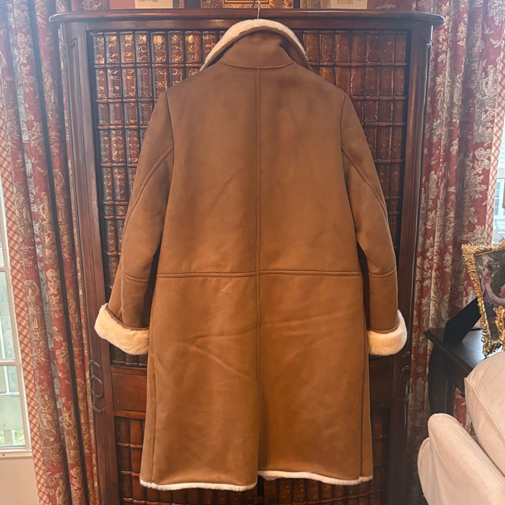 Ralph Lauren Women’s faux suede shearling coat NWT - Picture 4 of 6